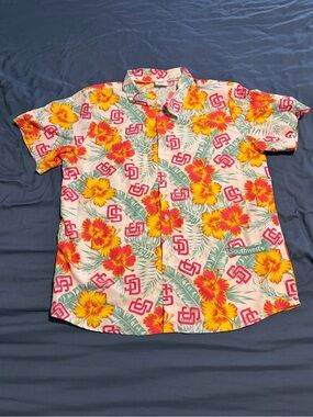 San Diego Padres City Connect Aloha Shirt Size Large MLB